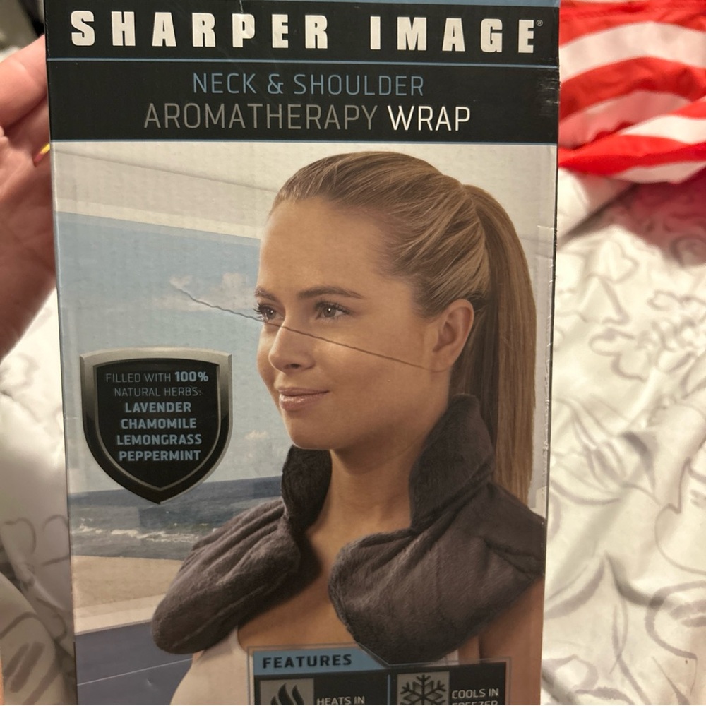 Sharper Image Herbal Comfort Neck Wrap - Gray